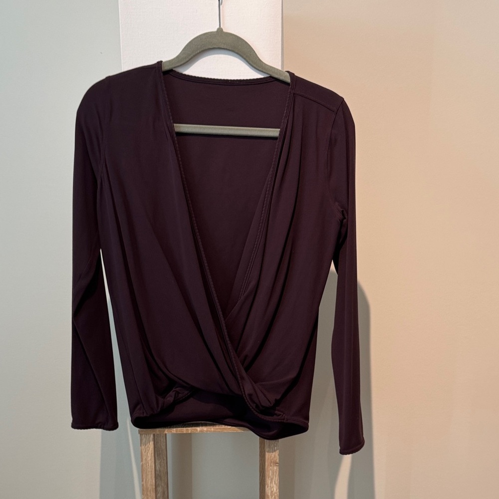 Lululemon Athletica Deep Burgundy Wrap Top